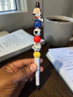 Handcrafted Beaded Colorful Character Pen